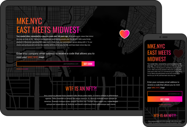 MKE.NYC website on tablet and mobile